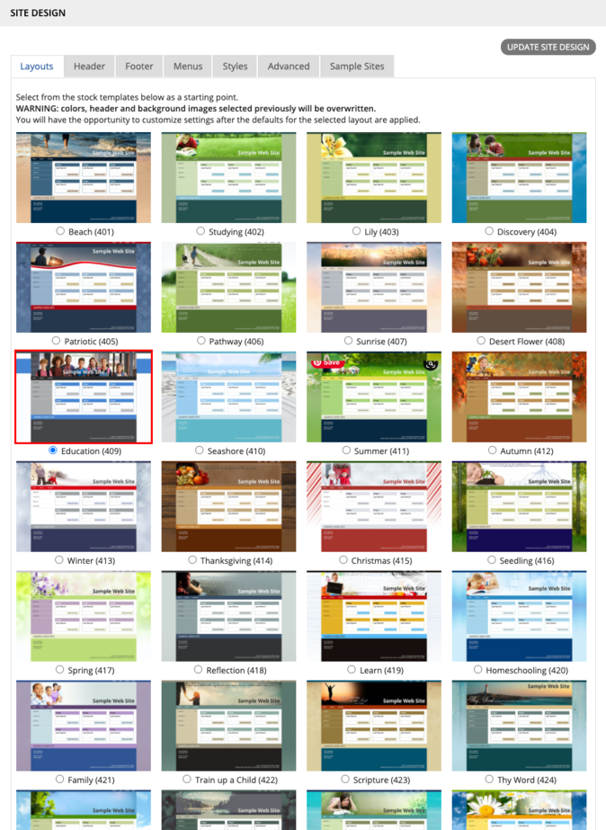 Site Layouts
